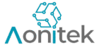 logo Aonitek colores azul y gris